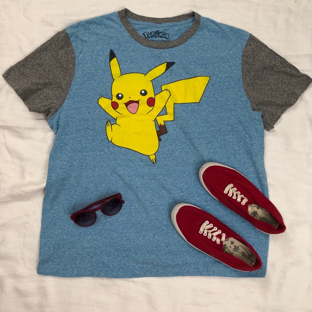 Pokemon Pikachu baseball tee from Hot Topic